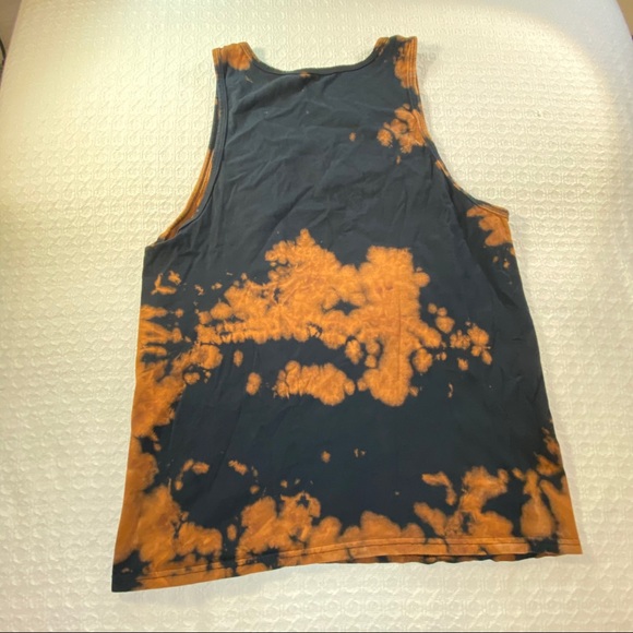 Black Fruit of the Loom bleached tie-dyed tank - Picture 4 of 6